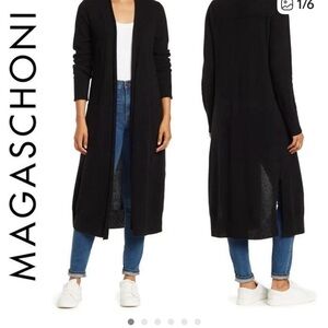 Brand new Magaschoni Black Cashmere Blend Cardigan